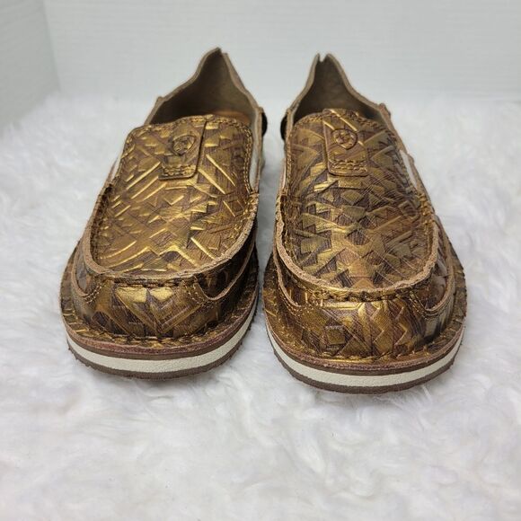 ARIAT Cruiser Womens Slip On Size 9.5 Copper Blanket Embossed Shoes - Picture 2 of 10